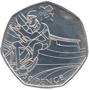 2011 SILVER OLYMPIC 50P CYCLING ( BU ) - SILVER WORLD COINS - Cambridgeshire Coins