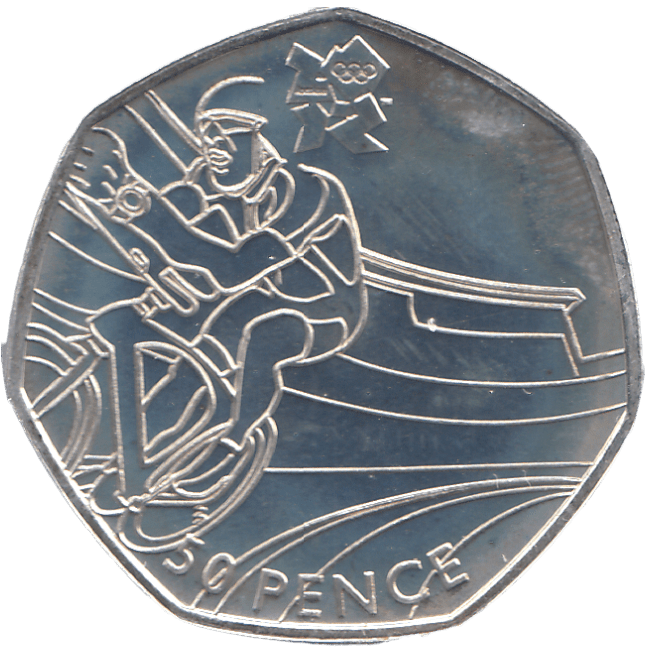 2011 SILVER OLYMPIC 50P CYCLING ( BU ) - SILVER WORLD COINS - Cambridgeshire Coins