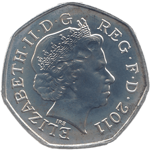 2011 SILVER OLYMPIC 50P CYCLING ( BU ) - SILVER WORLD COINS - Cambridgeshire Coins