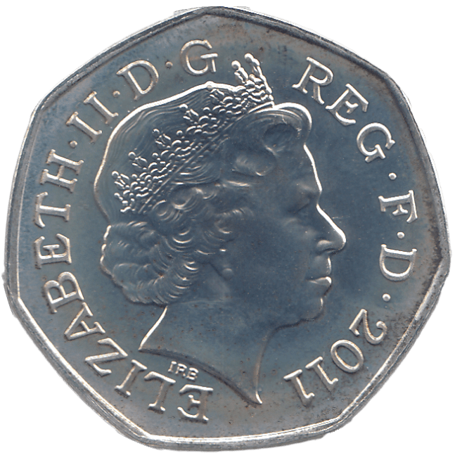 2011 SILVER OLYMPIC 50P CYCLING ( BU ) - SILVER WORLD COINS - Cambridgeshire Coins