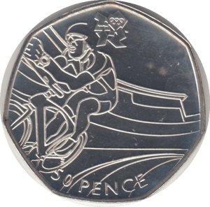 2011 SILVER OLYMPIC 50P CYCLING - SILVER WORLD COINS - Cambridgeshire Coins