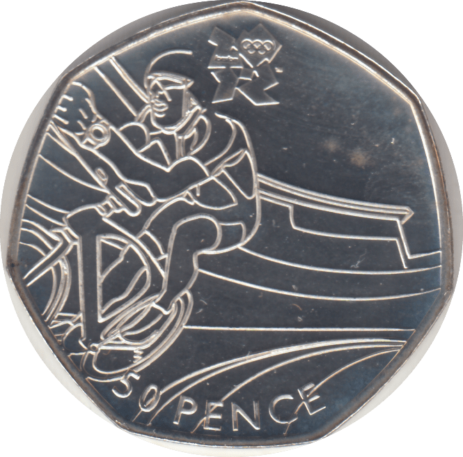 2011 SILVER OLYMPIC 50P CYCLING - SILVER WORLD COINS - Cambridgeshire Coins