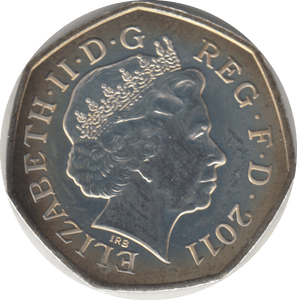 2011 SILVER OLYMPIC 50P CYCLING - SILVER WORLD COINS - Cambridgeshire Coins