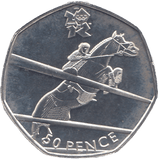 2011 SILVER OLYMPIC 50P EQUESTRIAN ( BU ) - SILVER WORLD COINS - Cambridgeshire Coins