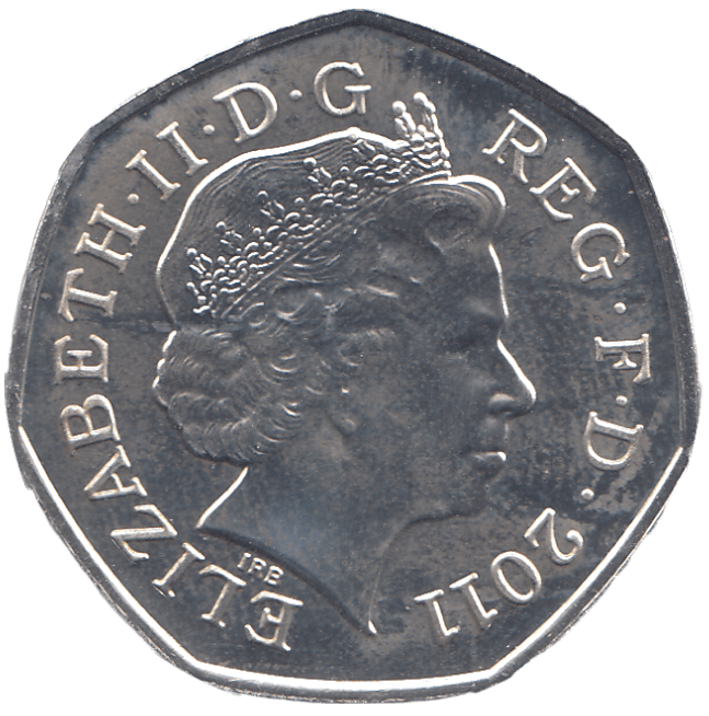 2011 SILVER OLYMPIC 50P EQUESTRIAN ( BU ) - SILVER WORLD COINS - Cambridgeshire Coins