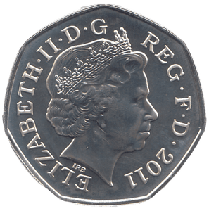 2011 SILVER OLYMPIC 50P FENCING ( BU ) - SILVER WORLD COINS - Cambridgeshire Coins