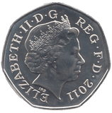 2011 SILVER OLYMPIC 50P FENCING ( BU ) - SILVER WORLD COINS - Cambridgeshire Coins