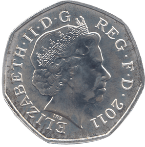 2011 SILVER OLYMPIC 50P FILED HOCKEY ( BU ) - SILVER WORLD COINS - Cambridgeshire Coins