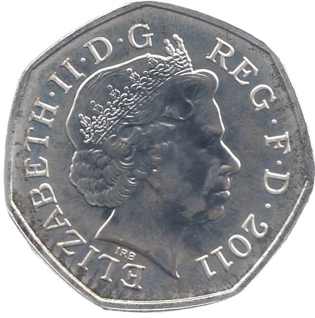 2011 SILVER OLYMPIC 50P FILED HOCKEY ( BU ) - SILVER WORLD COINS - Cambridgeshire Coins