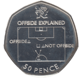 2011 SILVER OLYMPIC 50P FOOTBALL ( BU ) - SILVER WORLD COINS - Cambridgeshire Coins
