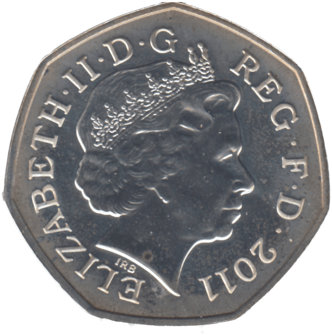 2011 SILVER OLYMPIC 50P FOOTBALL ( BU ) - SILVER WORLD COINS - Cambridgeshire Coins