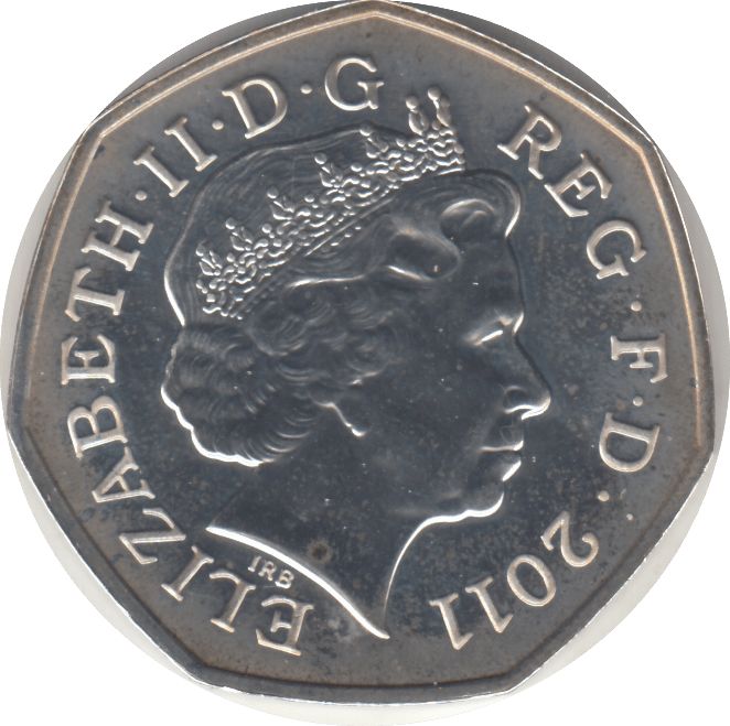 2011 SILVER OLYMPIC 50P FOOTBALL - SILVER WORLD COINS - Cambridgeshire Coins