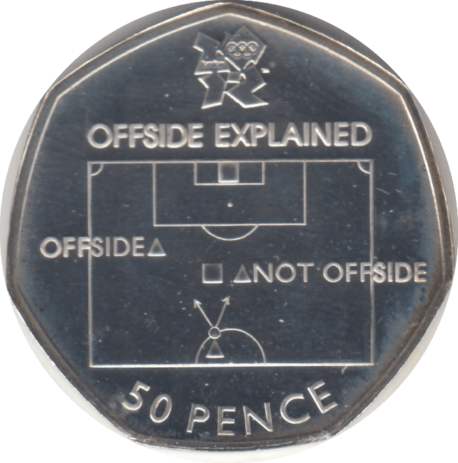 2011 SILVER OLYMPIC 50P FOOTBALL - SILVER WORLD COINS - Cambridgeshire Coins