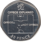 2011 SILVER OLYMPIC 50P FOOTBALL - SILVER WORLD COINS - Cambridgeshire Coins