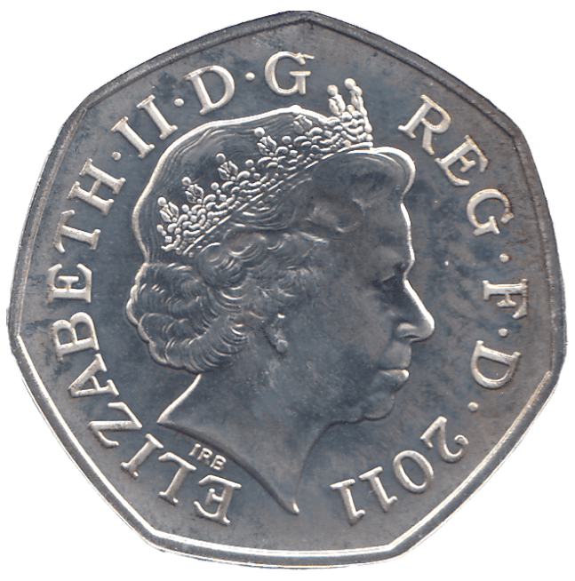 2011 SILVER OLYMPIC 50P GOALBALL ( BU ) - SILVER WORLD COINS - Cambridgeshire Coins