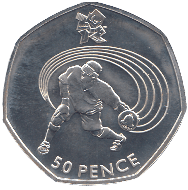 2011 SILVER OLYMPIC 50P GOALBALL ( BU ) - SILVER WORLD COINS - Cambridgeshire Coins