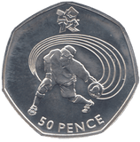 2011 SILVER OLYMPIC 50P GOALBALL ( BU ) - SILVER WORLD COINS - Cambridgeshire Coins