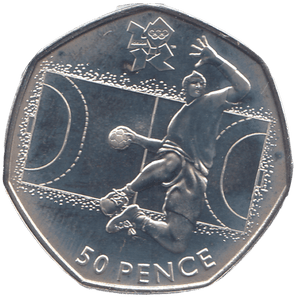2011 SILVER OLYMPIC 50P HAND BALL ( BU ) - SILVER WORLD COINS - Cambridgeshire Coins