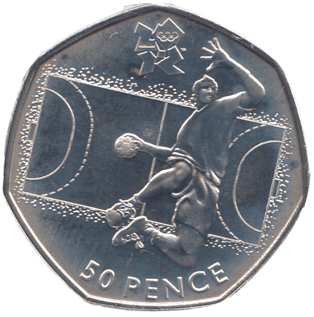 2011 SILVER OLYMPIC 50P HAND BALL ( BU ) - SILVER WORLD COINS - Cambridgeshire Coins