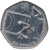 2011 SILVER OLYMPIC 50P HAND BALL ( BU ) - SILVER WORLD COINS - Cambridgeshire Coins