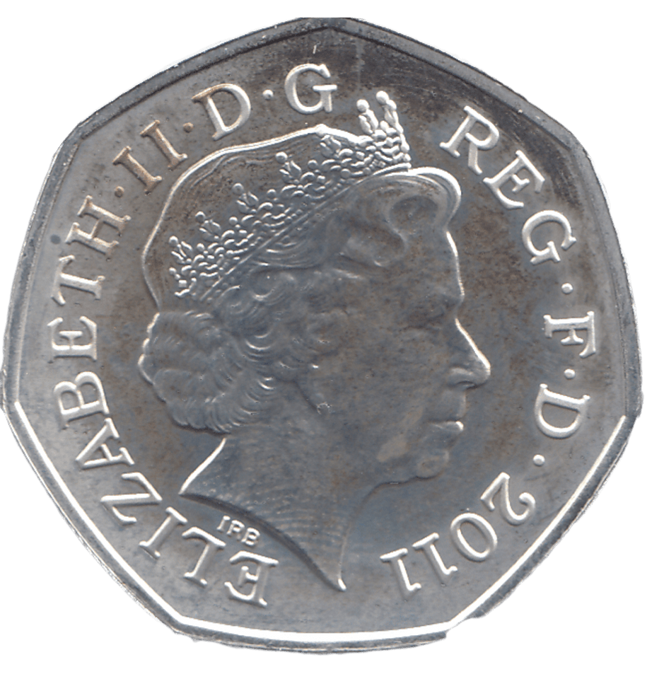 2011 SILVER OLYMPIC 50P HIGH JUMP ( BU ) - SILVER WORLD COINS - Cambridgeshire Coins