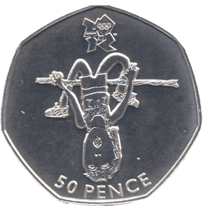 2011 SILVER OLYMPIC 50P HIGH JUMP ( BU ) - SILVER WORLD COINS - Cambridgeshire Coins