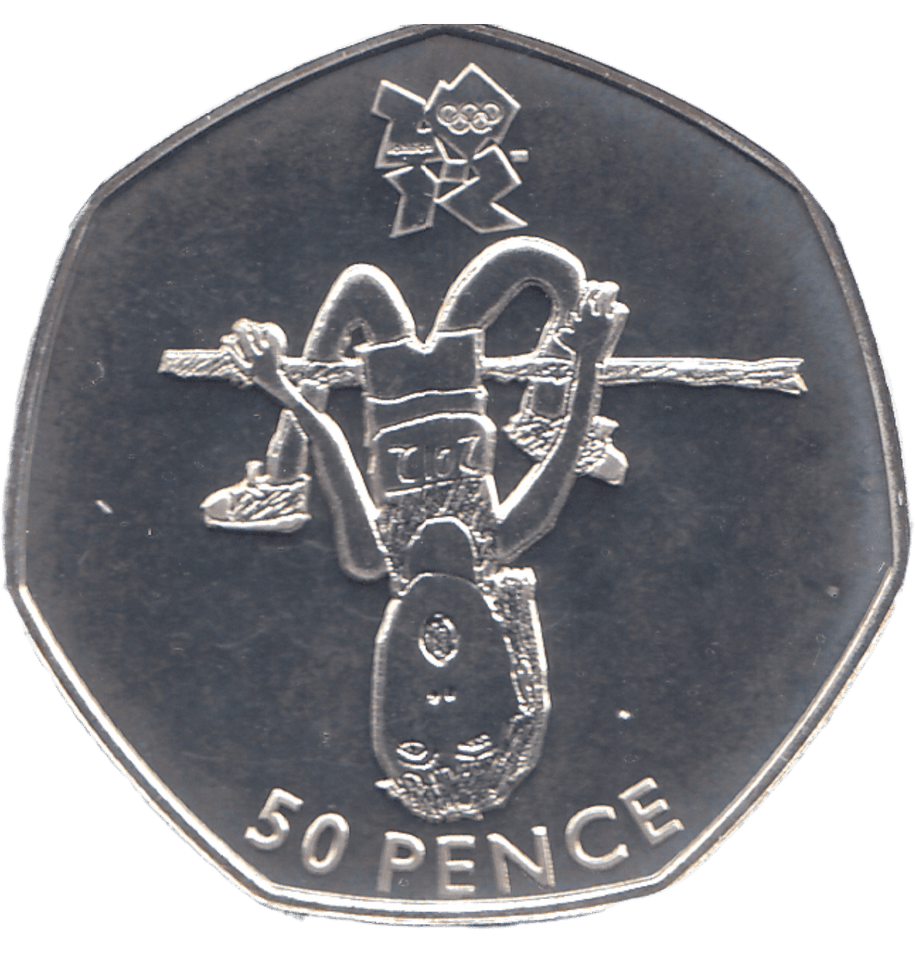 2011 SILVER OLYMPIC 50P HIGH JUMP ( BU ) - SILVER WORLD COINS - Cambridgeshire Coins