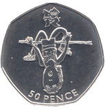 2011 SILVER OLYMPIC 50P HIGH JUMP ( BU ) - SILVER WORLD COINS - Cambridgeshire Coins