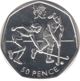 2011 SILVER OLYMPIC 50P HOCKEY - SILVER WORLD COINS - Cambridgeshire Coins