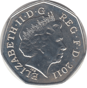 2011 SILVER OLYMPIC 50P HOCKEY - SILVER WORLD COINS - Cambridgeshire Coins