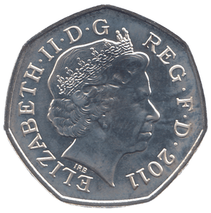 2011 SILVER OLYMPIC 50P MODERN PENTATHLON ( BU ) - SILVER WORLD COINS - Cambridgeshire Coins