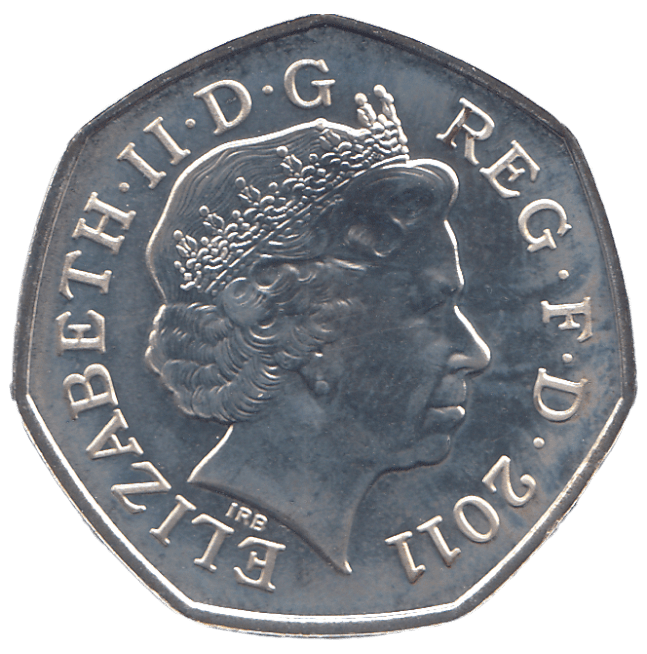 2011 SILVER OLYMPIC 50P MODERN PENTATHLON ( BU ) - SILVER WORLD COINS - Cambridgeshire Coins