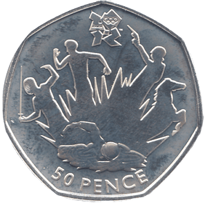 2011 SILVER OLYMPIC 50P MODERN PENTATHLON ( BU ) - SILVER WORLD COINS - Cambridgeshire Coins