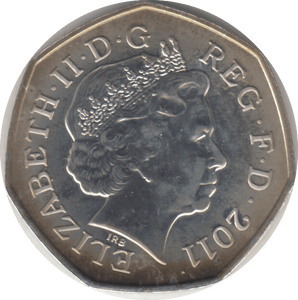 2011 SILVER OLYMPIC 50P ROWING - SILVER WORLD COINS - Cambridgeshire Coins