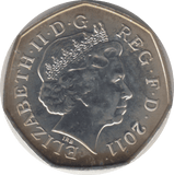 2011 SILVER OLYMPIC 50P ROWING - SILVER WORLD COINS - Cambridgeshire Coins