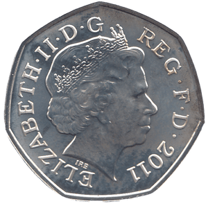 2011 SILVER OLYMPIC 50P SAILING ( BU ) - SILVER WORLD COINS - Cambridgeshire Coins
