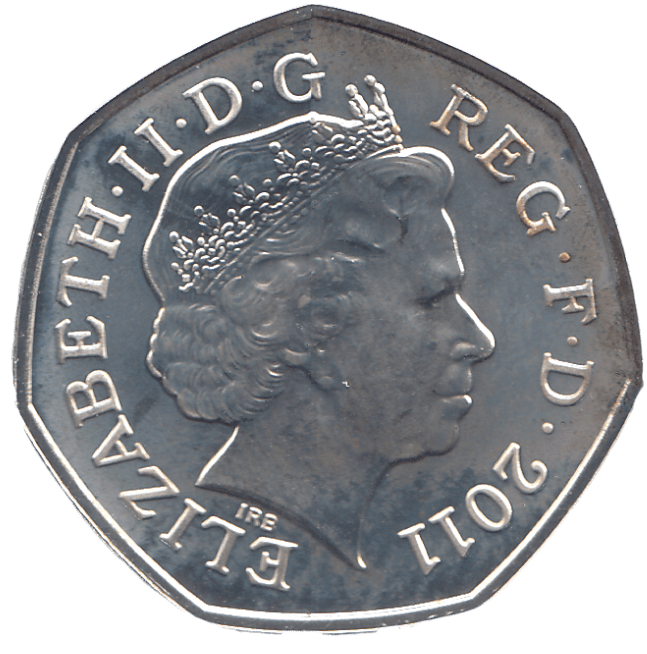 2011 SILVER OLYMPIC 50P SAILING ( BU ) - SILVER WORLD COINS - Cambridgeshire Coins