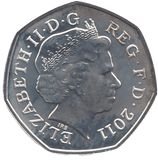 2011 SILVER OLYMPIC 50P SAILING ( BU ) - SILVER WORLD COINS - Cambridgeshire Coins