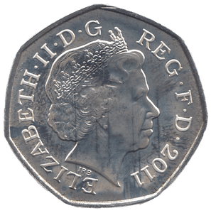 2011 SILVER OLYMPIC 50P TABLE TENNIS ( BU ) - SILVER WORLD COINS - Cambridgeshire Coins