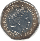 2011 SILVER OLYMPIC 50P TABLE TENNIS - SILVER WORLD COINS - Cambridgeshire Coins