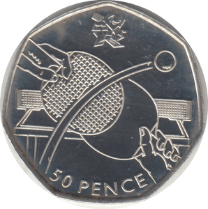 2011 SILVER OLYMPIC 50P TABLE TENNIS - SILVER WORLD COINS - Cambridgeshire Coins