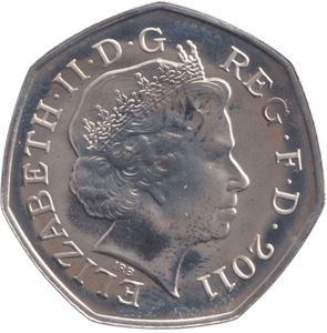 2011 SILVER OLYMPIC 50P TENNIS ( BU ) - SILVER WORLD COINS - Cambridgeshire Coins