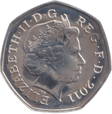 2011 SILVER OLYMPIC 50P TENNIS ( BU ) - SILVER WORLD COINS - Cambridgeshire Coins