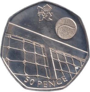 2011 SILVER OLYMPIC 50P TENNIS ( BU ) - SILVER WORLD COINS - Cambridgeshire Coins