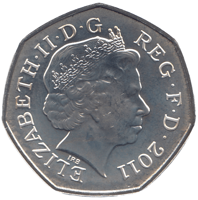 2011 SILVER OLYMPIC 50P TRIATHLON ( BU ) - SILVER WORLD COINS - Cambridgeshire Coins