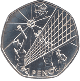 2011 SILVER OLYMPIC 50P VOLLEYBALL ( BU ) - SILVER WORLD COINS - Cambridgeshire Coins