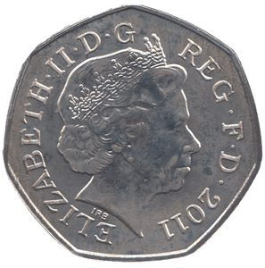 2011 SILVER OLYMPIC 50P VOLLEYBALL ( BU ) - SILVER WORLD COINS - Cambridgeshire Coins