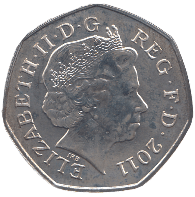 2011 SILVER OLYMPIC 50P VOLLEYBALL ( BU ) - SILVER WORLD COINS - Cambridgeshire Coins