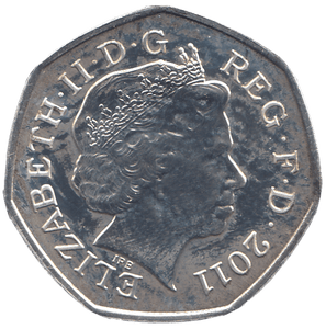 2011 SILVER OLYMPIC 50P WEIGHTLIFTING ( BU ) - SILVER WORLD COINS - Cambridgeshire Coins