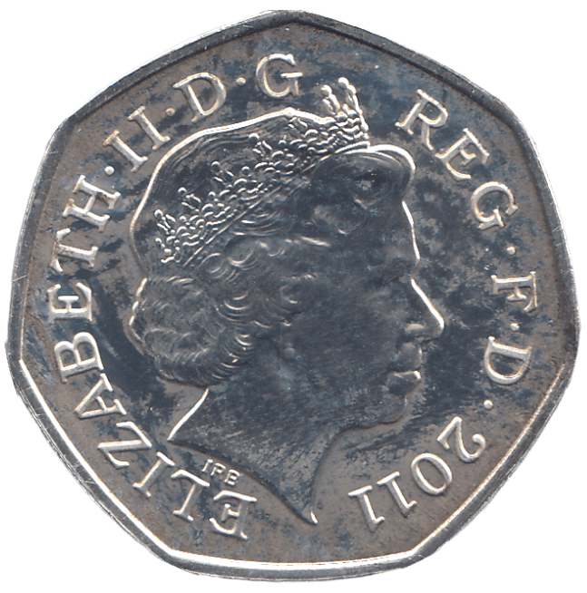 2011 SILVER OLYMPIC 50P WEIGHTLIFTING ( BU ) - SILVER WORLD COINS - Cambridgeshire Coins
